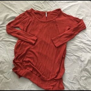 Free People loose knit raw hem